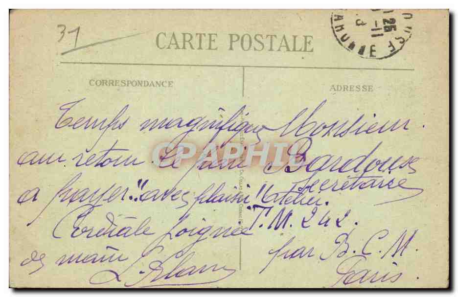 De Toulouse — Un bon souvenir — C&C — Verso