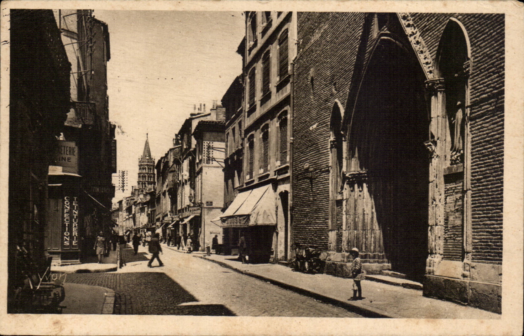 Toulouse — Rue du Tour — Église Sainte-Croix — Éditeur Yvon, n°31