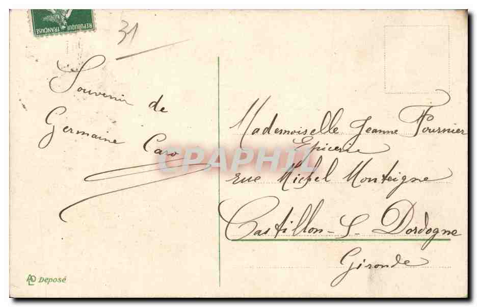 Toulouse - Souvenir - fleurs - flowers - CPA  — Rückseite