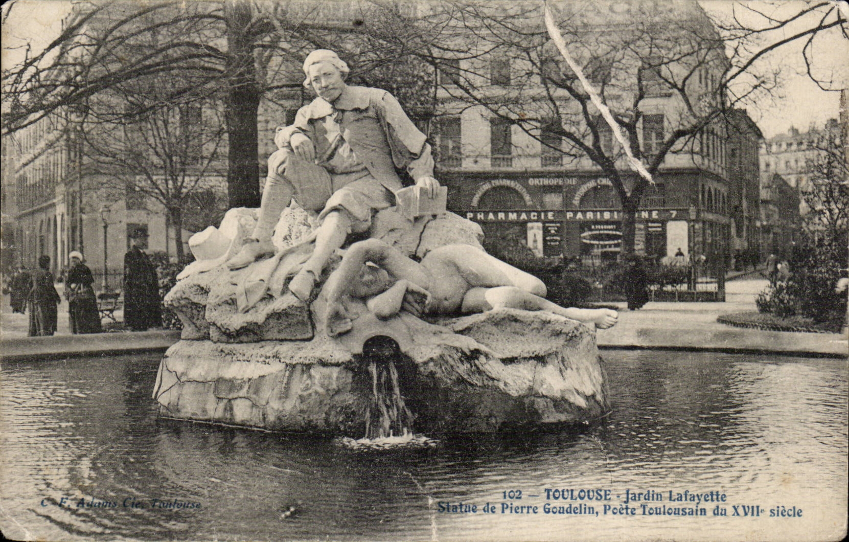 Toulouse - Jardin Lafayette - Statue de Pierre Gondelin - CPA