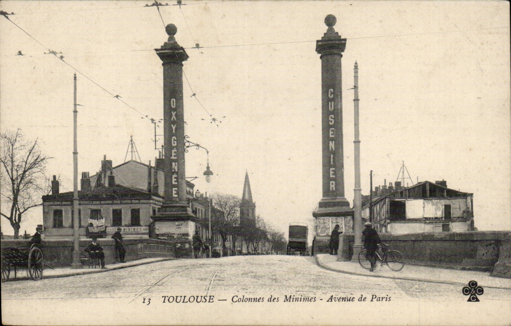 Toulouse — Colonnes des Minimes - Avenue de Paris — éditeur Cusenier