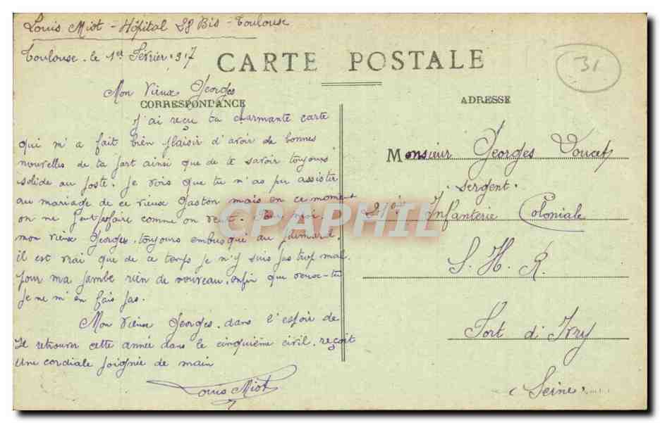 Toulouse - Vue Generale - Saint Pierre - CPA  — Rückseite