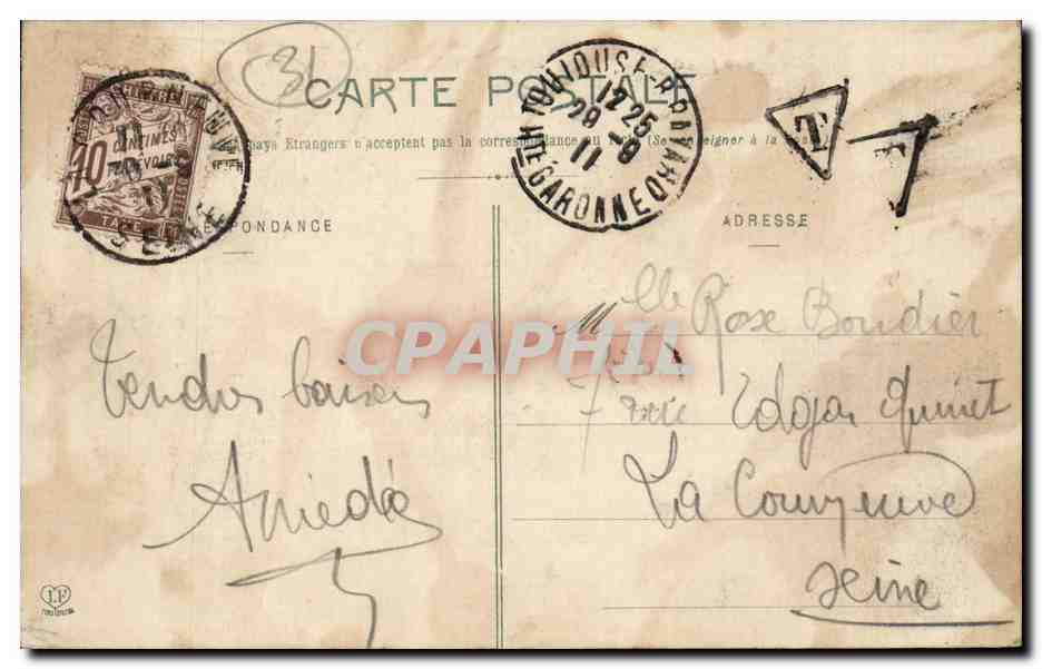 Toulouse - La Gare Matabiau - Canal du Midi - CPA tres animee — Verso