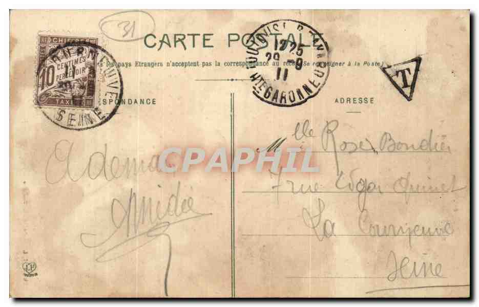 Toulouse - Rue du Donjon et Facade Ouest - CPA  — Verso