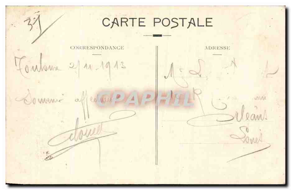Toulouse — Le Capitole — éditeur inconnu, n° de série non visible — Achterkant