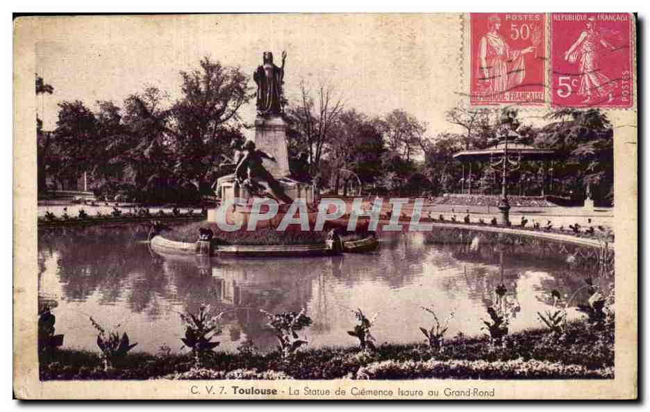 Toulouse - La Statue de Clémence Isaure au Grand-Rond — C.V.7, éditée par C.V.7