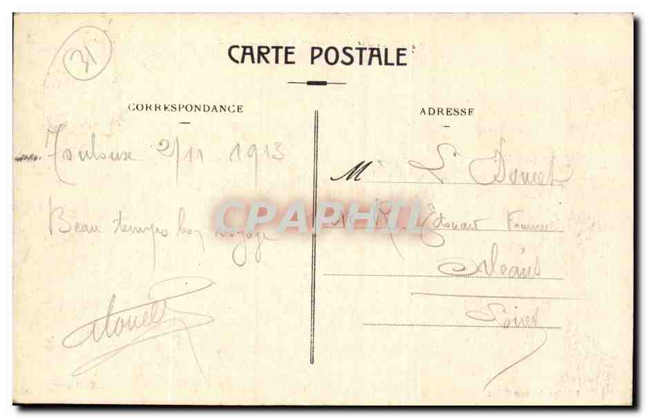 Toulouse — Vue Générale — Édition Jérôme d'Arc — Rückseite