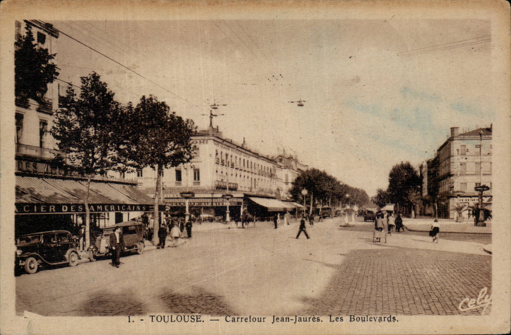 Toulouse - Carrefour Jean Jaures - Les Boulevards Glacier des americains - CPA 