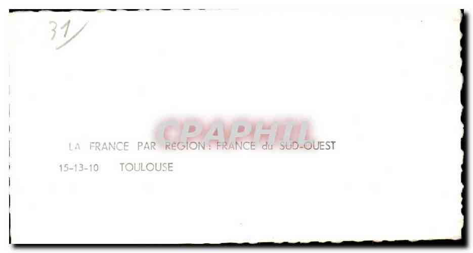 Vue aérienne de Toulouse — éditeur Graphphil, n°31 — Verso