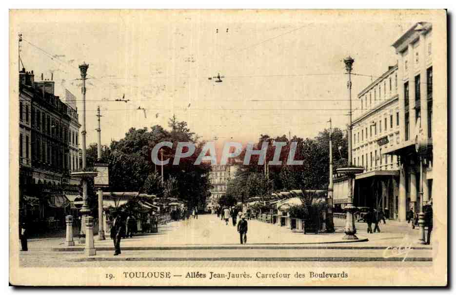 Toulouse — Allées Jean-Jaurès, Carrefour des Boulevards — éditeur inconnu, n°19