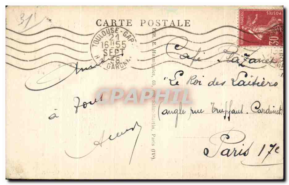 Toulouse - Jardin des Plantes - Monument Le Retour - CPA  — Verso