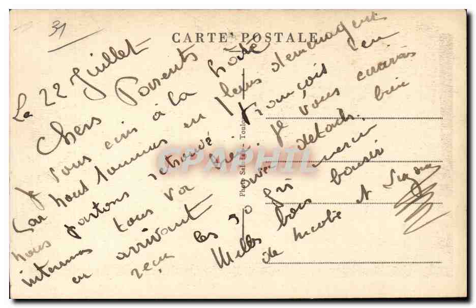 Toulouse — La Piscine Municipale du Parc Toulousain — Le bâtiment de la grande Salle des Fêtes — Verso