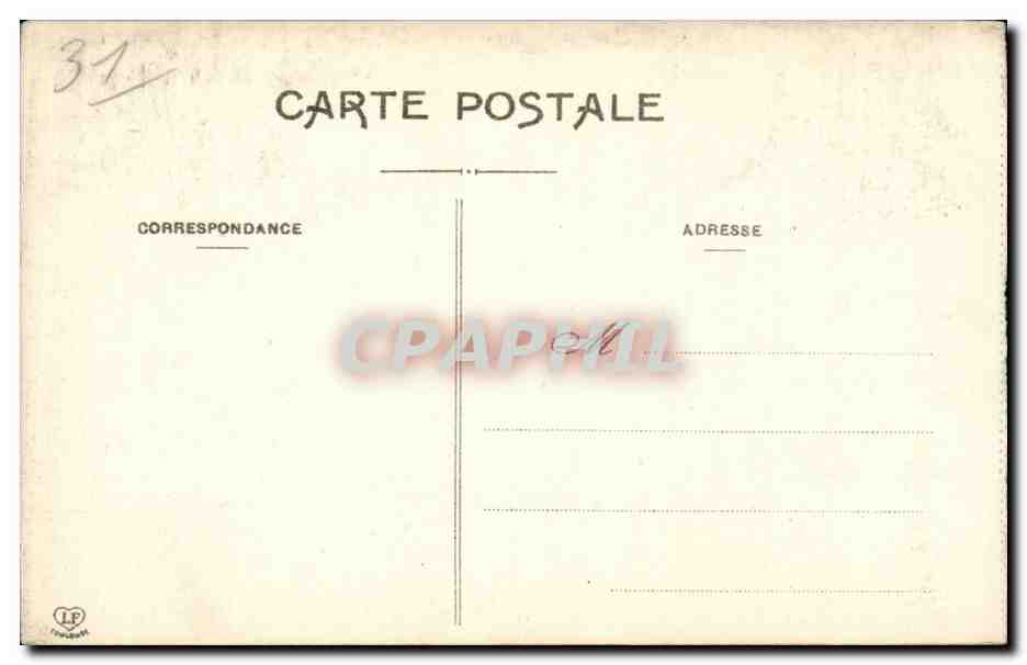 CPA Toulouse Place du Capitole Hotel de ville Cammas — Verso
