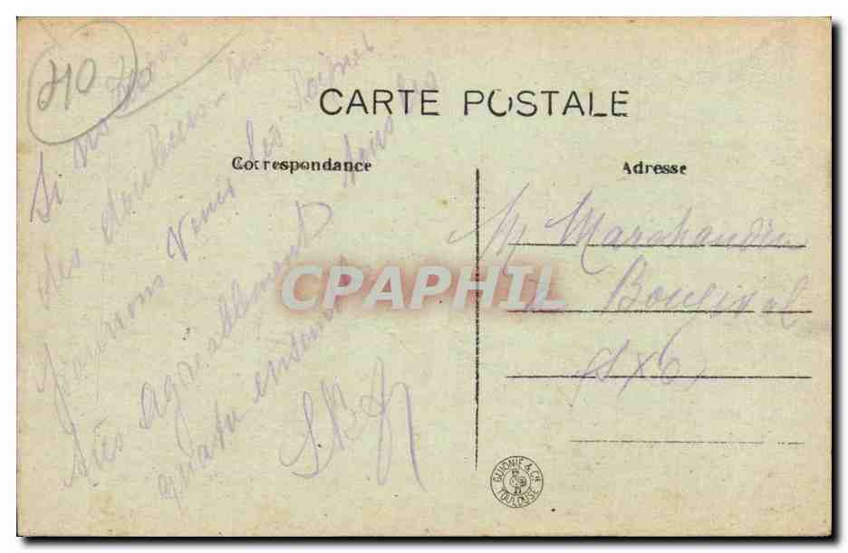 Dax — Établissement Thermal « Les Baignots » — Edit. A. Cazenave — Verso