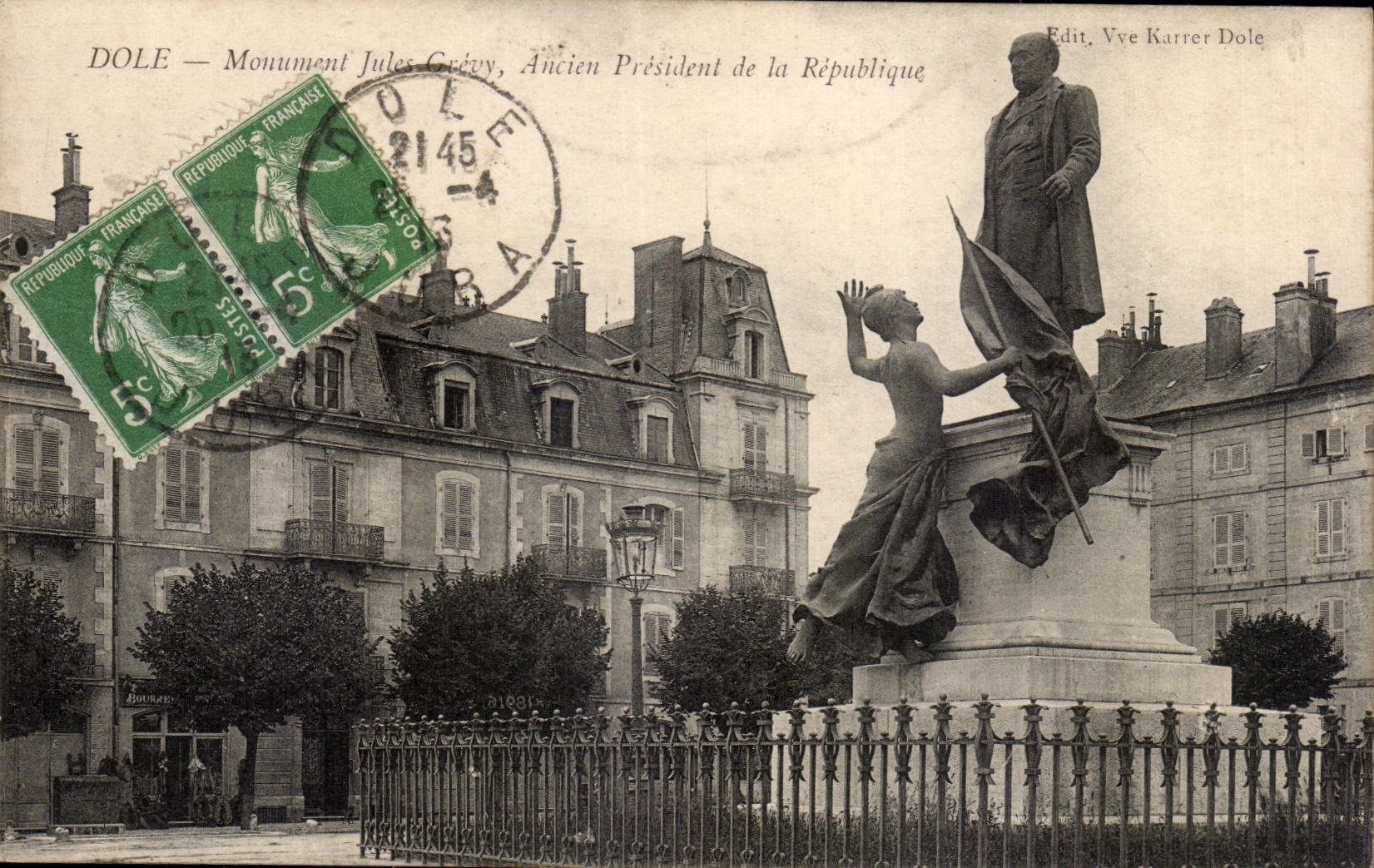 Dole — Denkmal für Jules Grévy, ehemaliger Präsident der Republik — Verlag Vye Karrer Dole