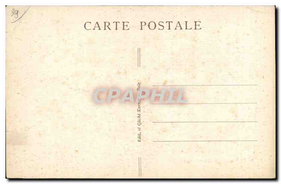Baume-les-Messieurs (Jura) — La cascade et l'Hôtel — Éditeur Glické, Dole, n°21 — Reverso