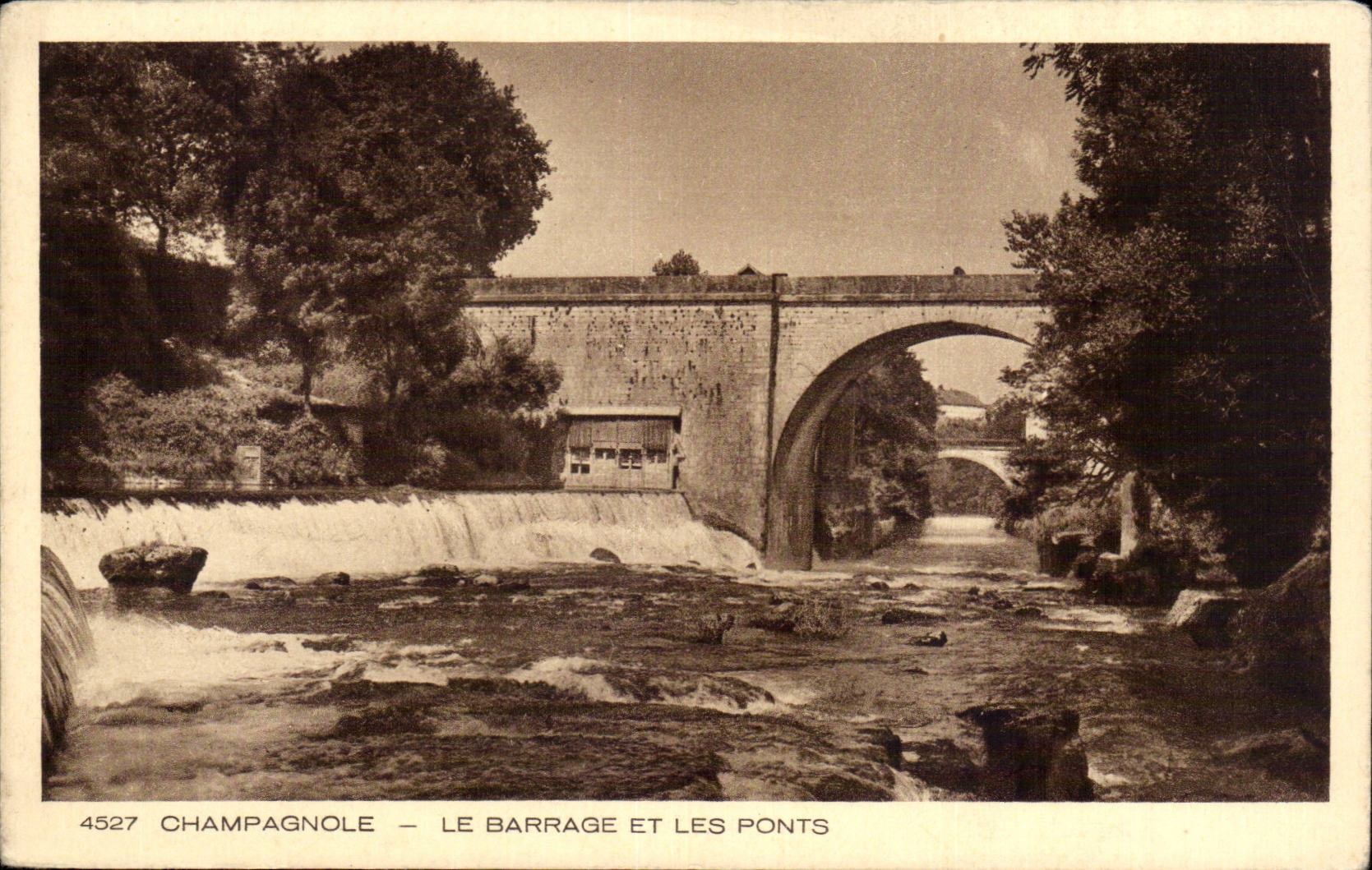 CPA Champagnole Le barrage et les ponts