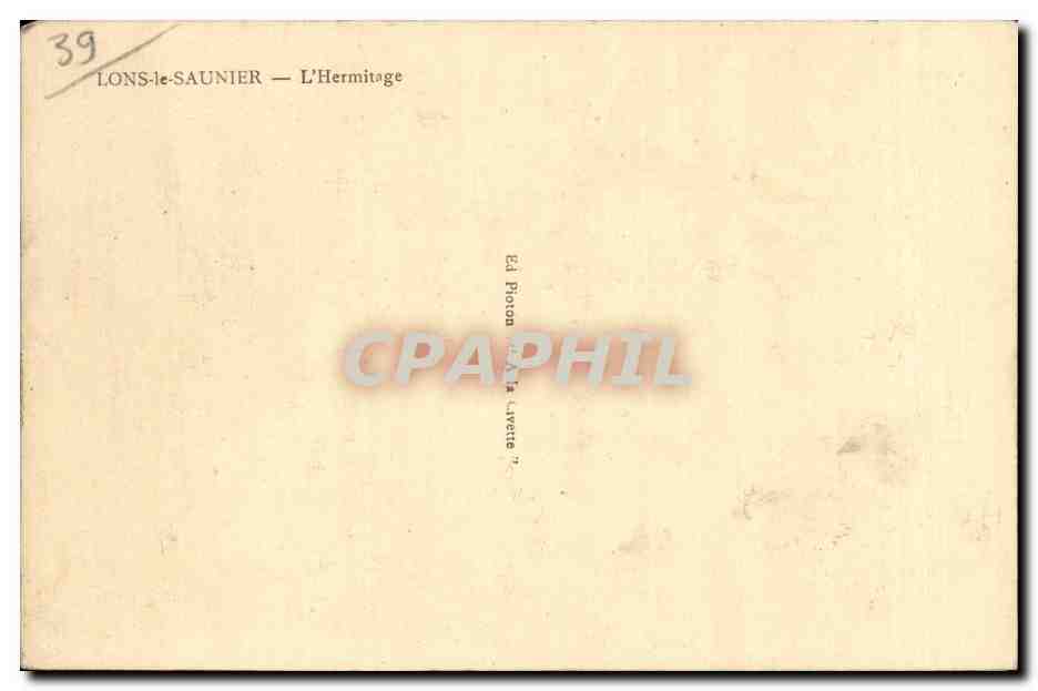 Lons-le-Saunier — L'Hermitage — Éd. Pioton, Laveyette 7 — Achterkant
