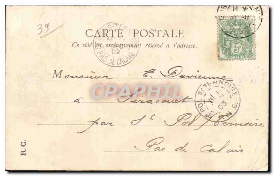 Lons-le-Saunier (Jura) — Vue générale — R. Chapuis, édit., à Lons-le-Saunier — Verso