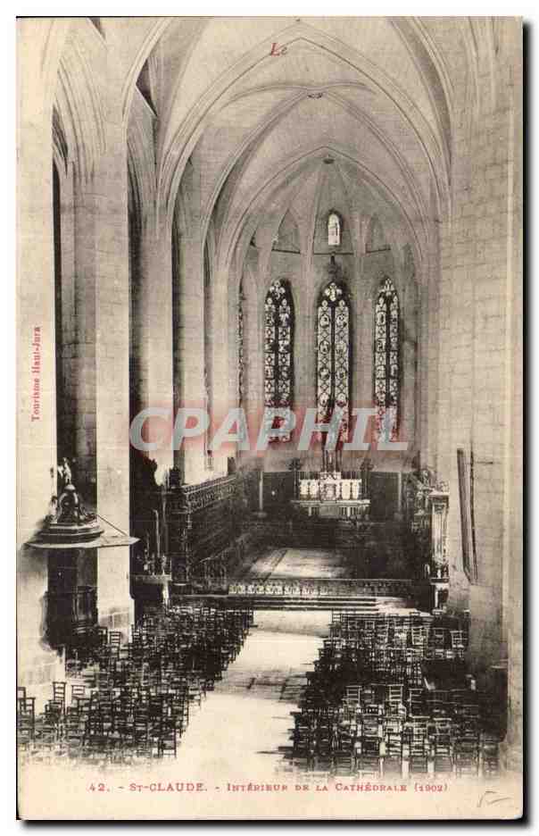 CPA Saint Claude Interieur de la cathedrale