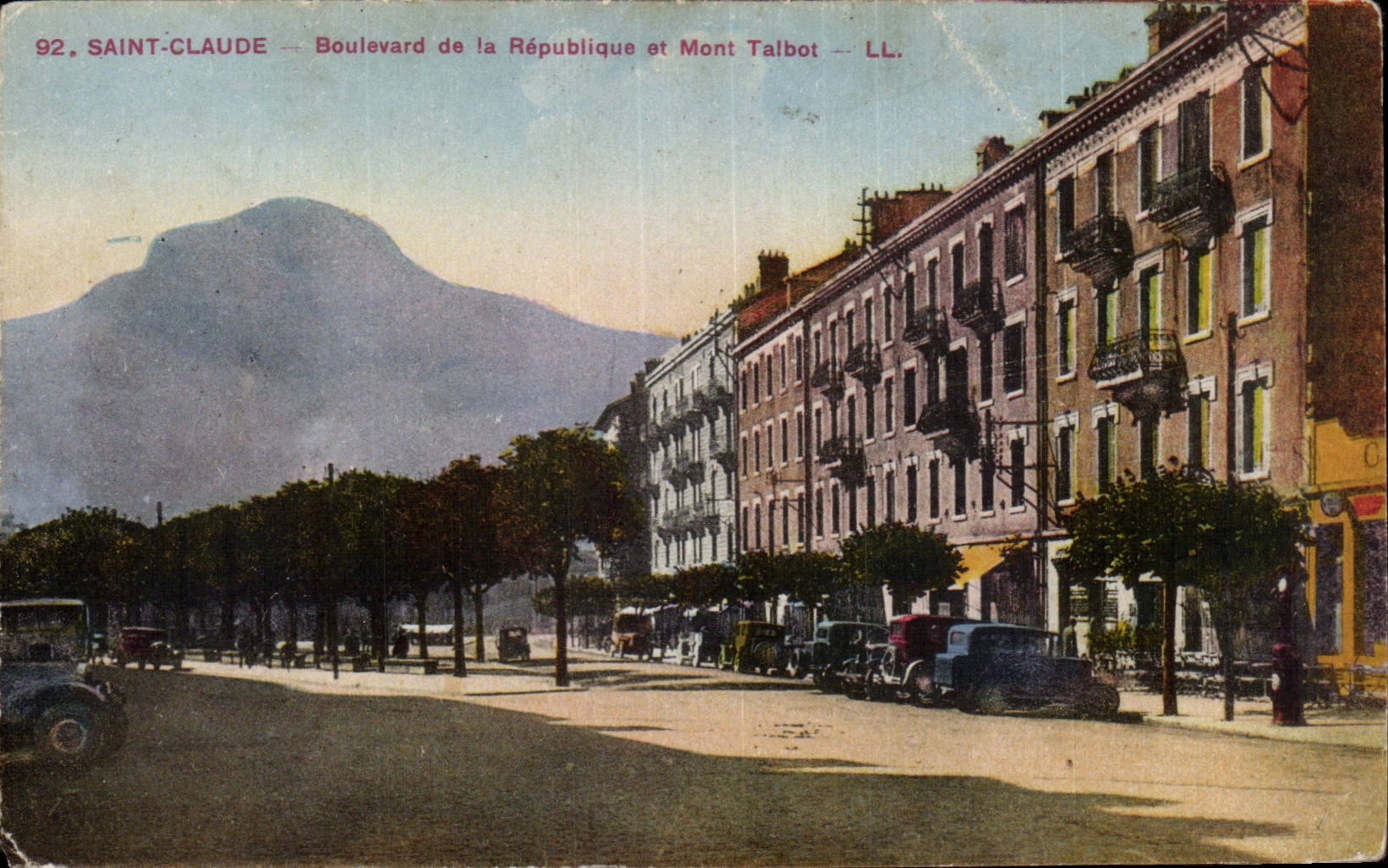 CPA Saint Claude Boulevard de la Republique et Mont Talbot