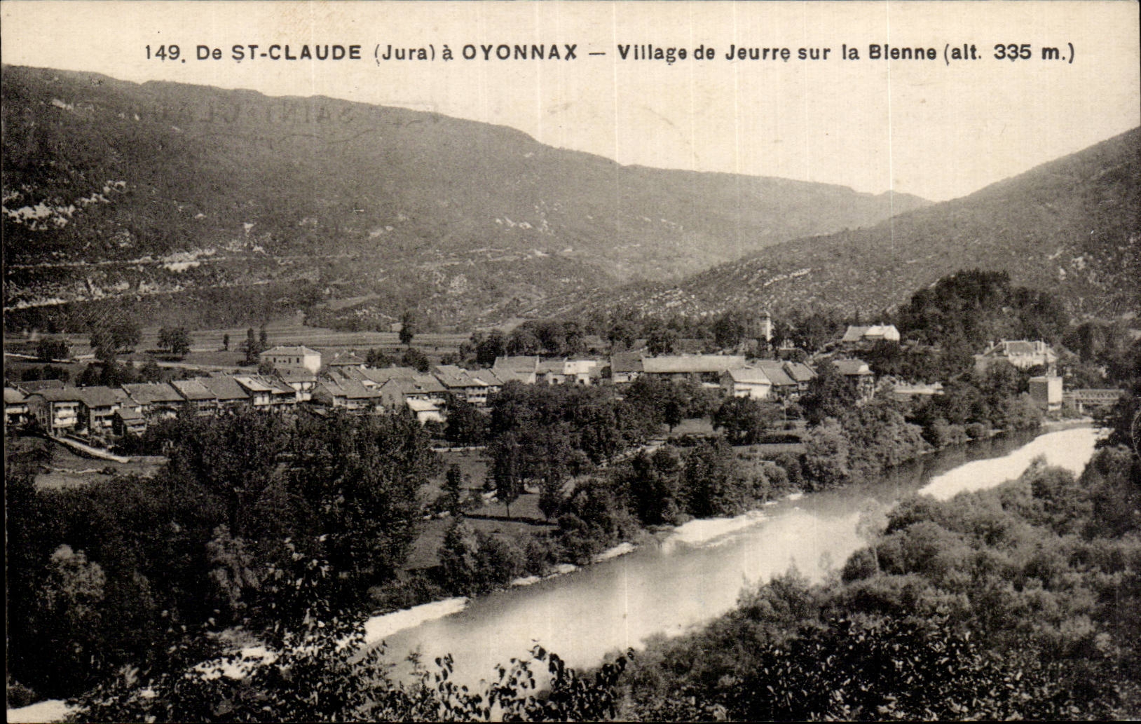 Village de Jeurre sur la Blenne (alt. 335 m.) — Saint-Clair (Jura) à Oyonnax — n° 149