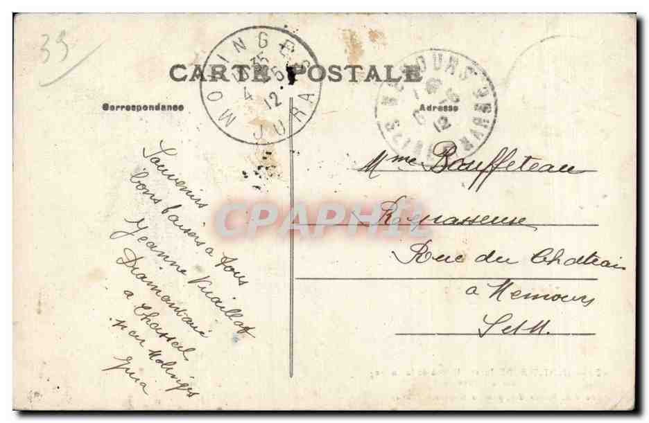 CPA Saint Claude Usines de la coupe sur la Bienne — Rückseite