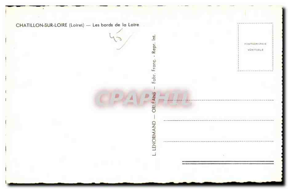 CPSM Chatillon sur Loire Les bords de la loire — Rückseite