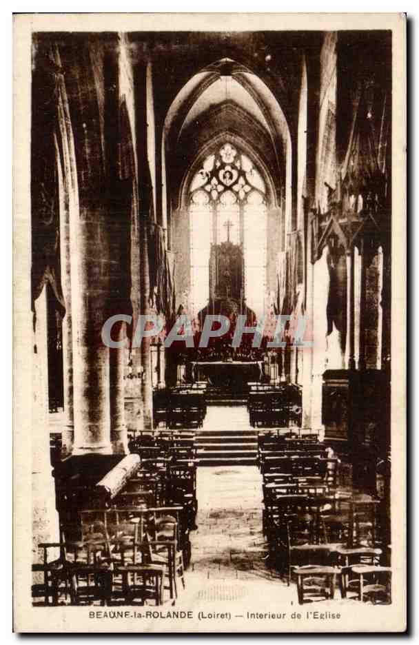 Beaunf la Rolande - Interieur de l'Eglise - CPA 