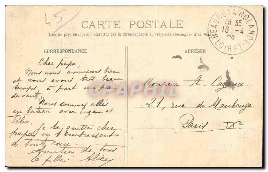 Château de BELLEGARDE (Loiret) — Le Donjon, seul reste du vieux Château-Fort, type du manoir féodal (XIVe siècle) — Cléret, édit. Bellegarde, N° 2 — Verso