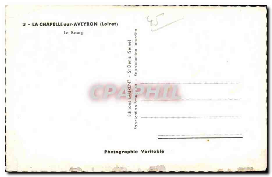 La Chapelle sur Aveyron - Le Bourg - Epicerie - Mercerie - Vins - Liqueurs - Banquets - Noces - CPA  — Back
