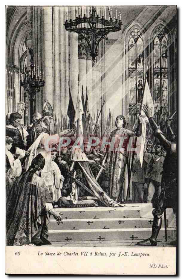 Le Sacre de Charles VII a Reims - CPA 