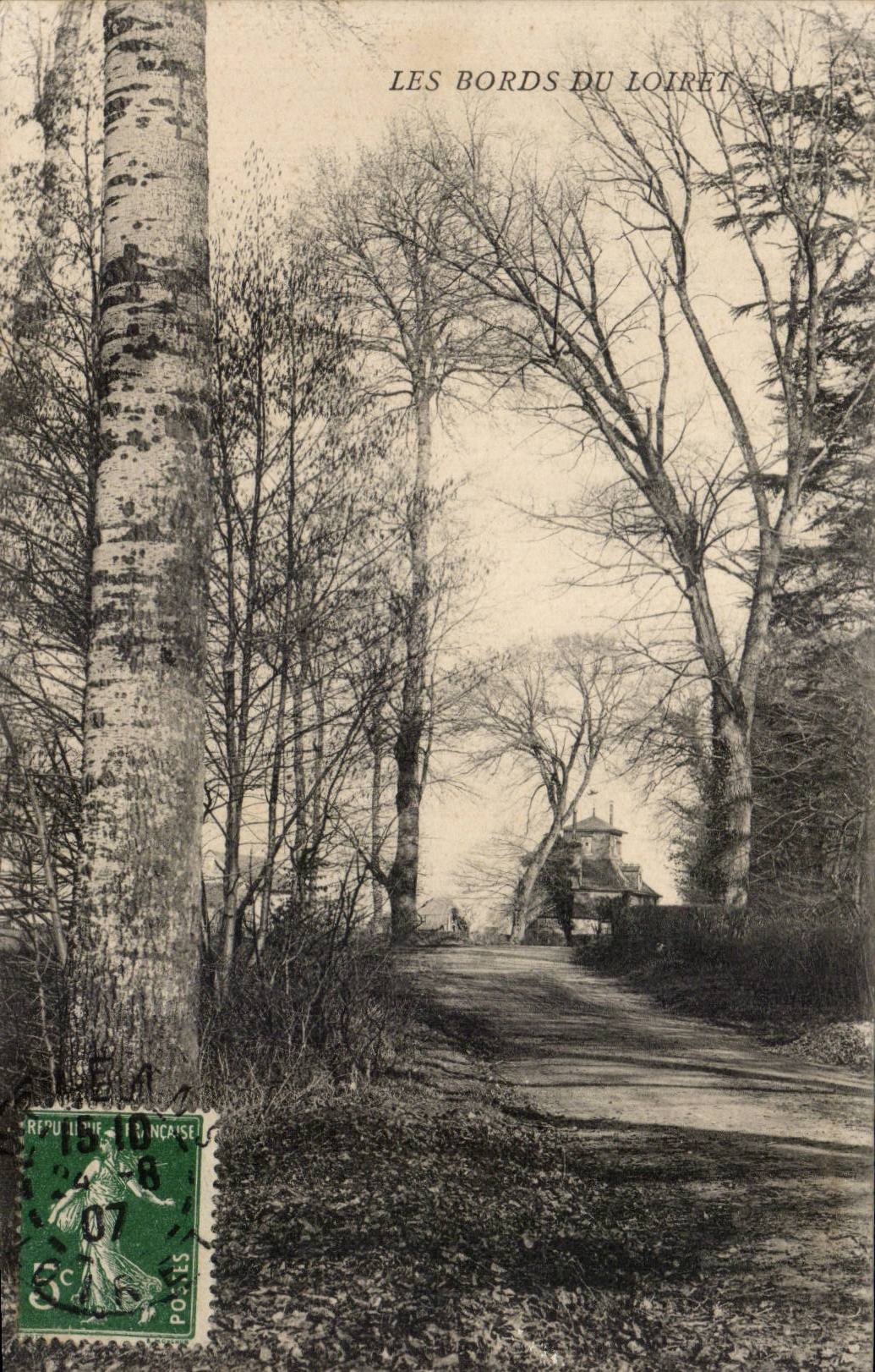 Les Bords du Loiret — Vue de chemin bordé d'arbres — Éditeur : R.P.U. (République Française) n°1152