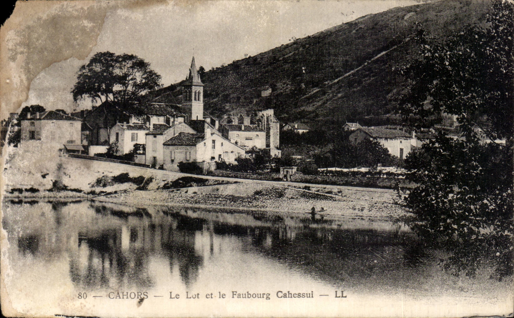 Cahors - Le Lot et le Faubourg Cahessul - CPA