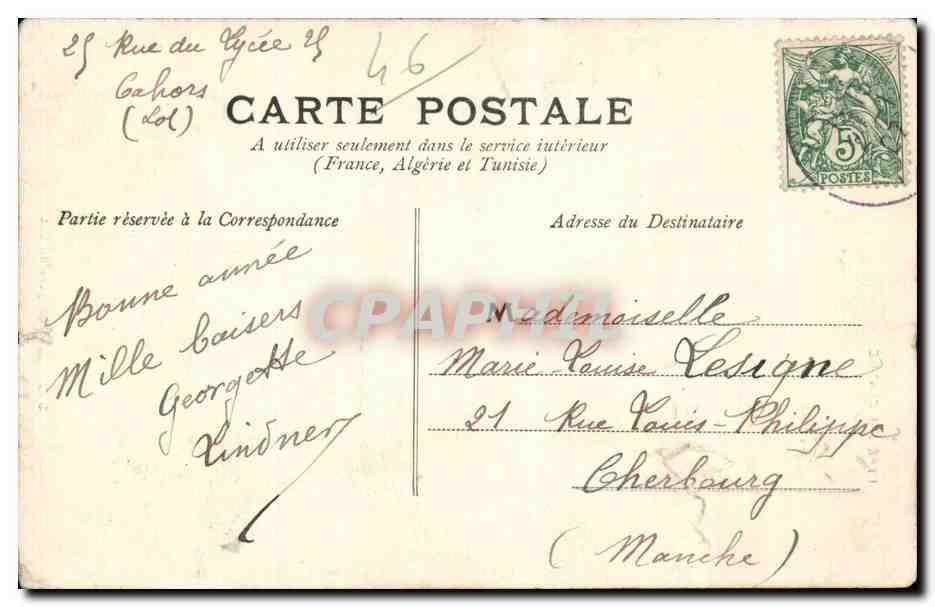Folklore - Fantaisie - Costumes - Type du Cente - chien - dog - Un Bergere du Lot - CPA — Achterkant
