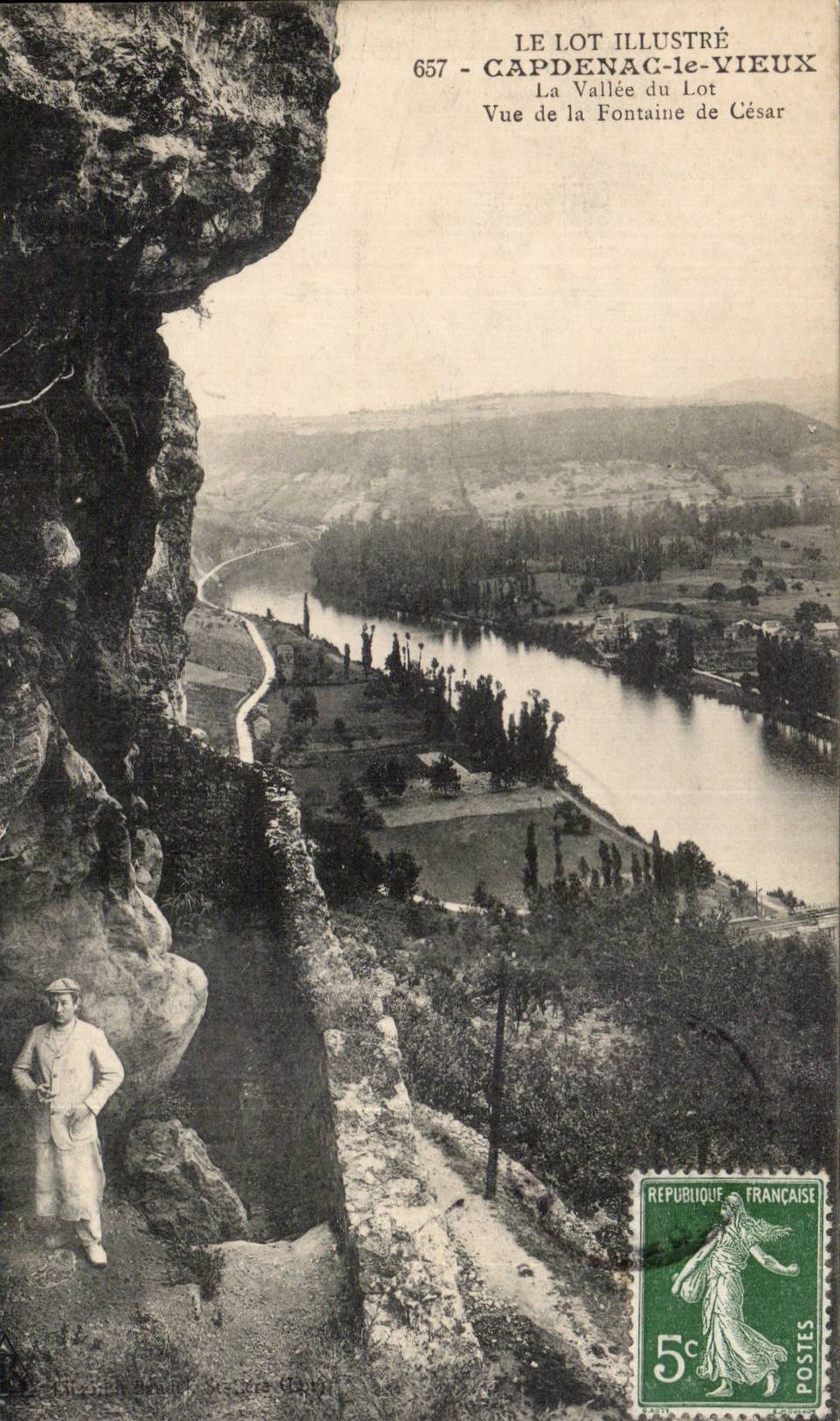 Capdenac-le-Vieux — Vue de la Vallée du Lot et de la Fontaine de César — LE LOT ILLUSTRÉ, n° 657