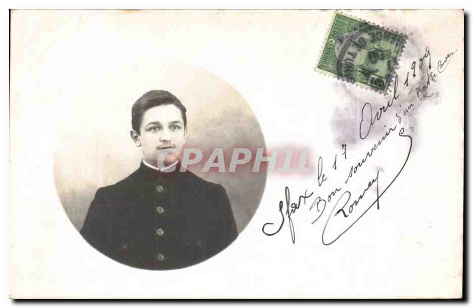 CARTE PHOTO Enfant jeune homme Tunisie