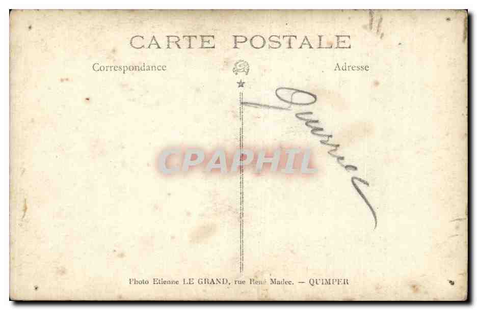 CARTE PHOTO Jeune homme — Rückseite