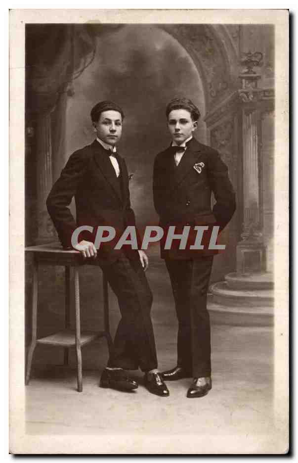 CARTE PHOTO Jeunes hommes