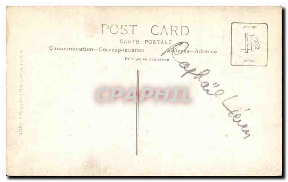 CARTE PHOTO Homme a la cigarette — Rückseite