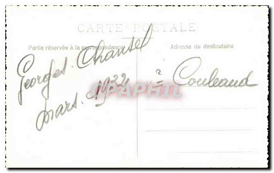 CARTE PHOTO Homme  — Rückseite