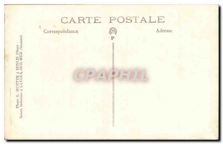 CARTE PHOTO Homme — Rückseite