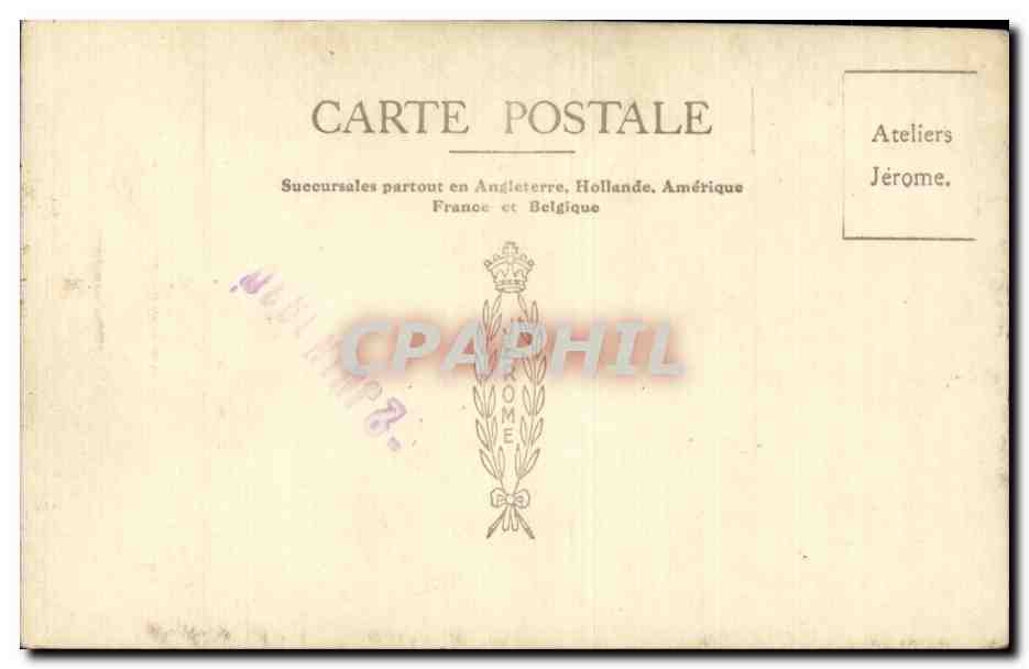 CARTE PHOTO Jeune homme  — Verso