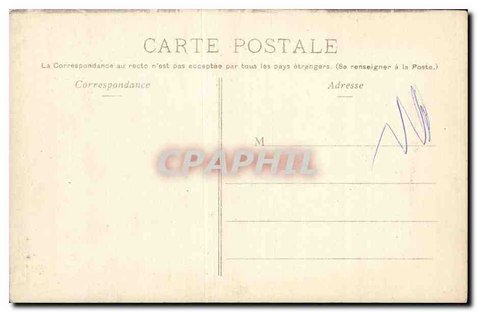 CARTE PHOTO Homme  — Verso