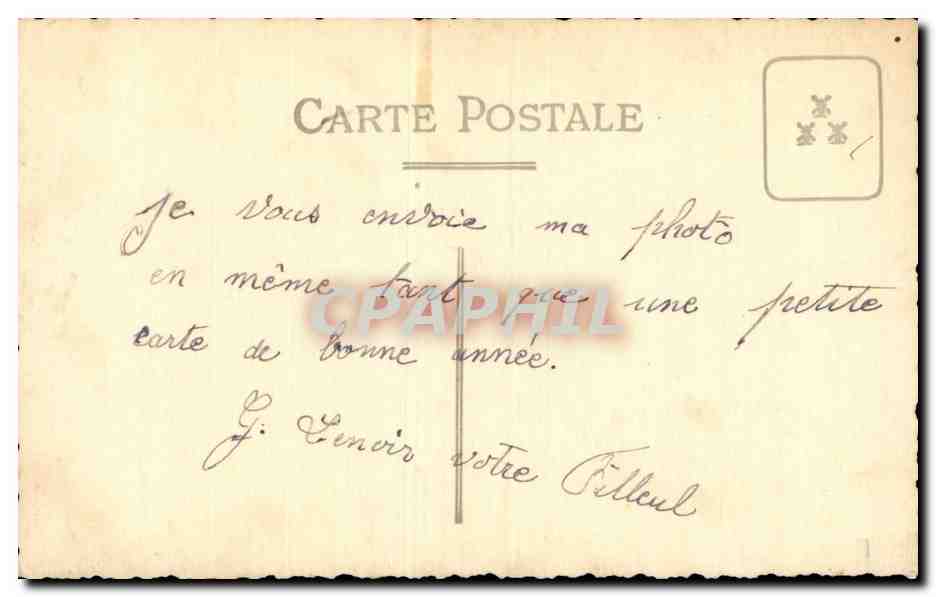 CARTE PHOTO Homme  — Rückseite