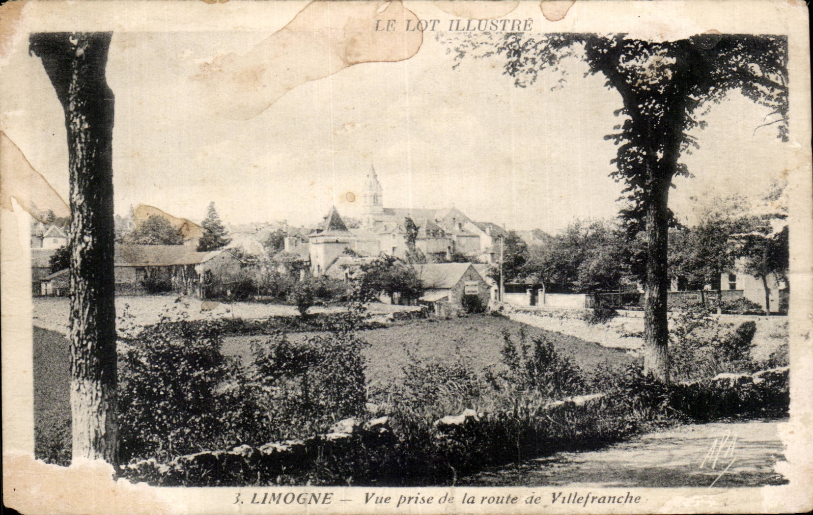 Limogne — Vue prise de la route de Villefranche — Édition Le Lot Illustré