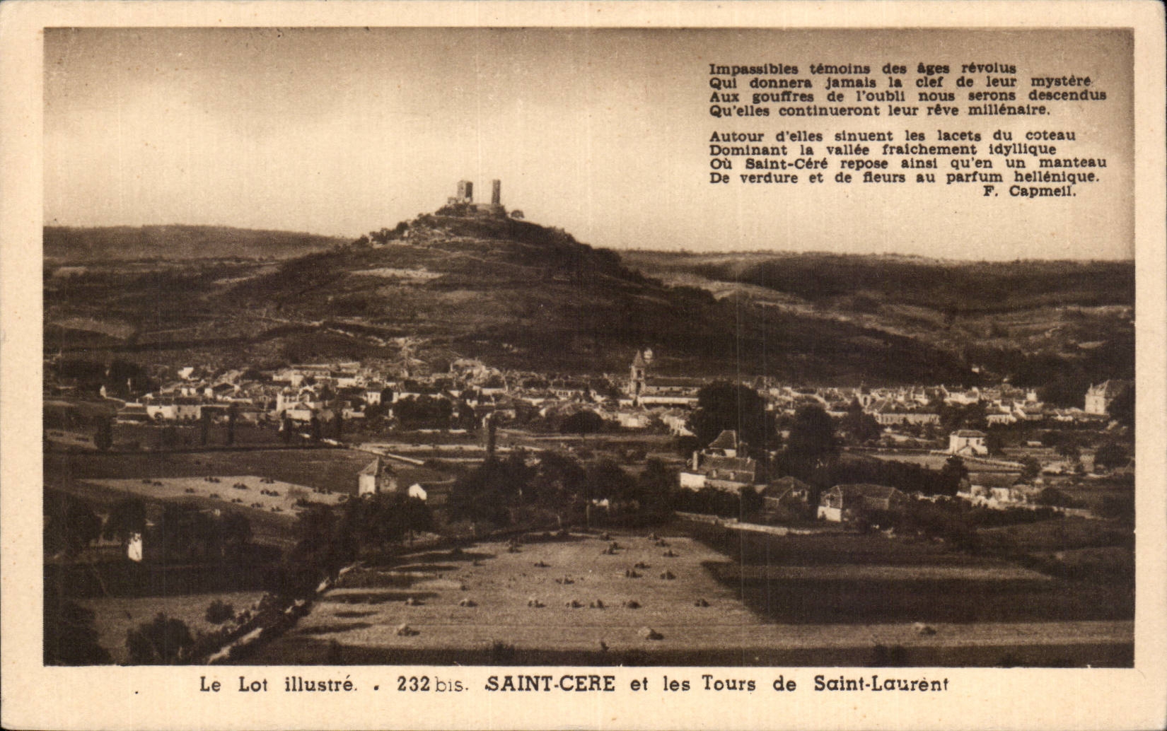 Saint-Céré et les Tours de Saint-Laurent — Le Lot illustré, n° 232bis