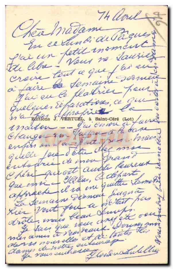 Saint-Céré et les Tours de Saint-Laurent — Le Lot illustré, n° 232bis — Rückseite