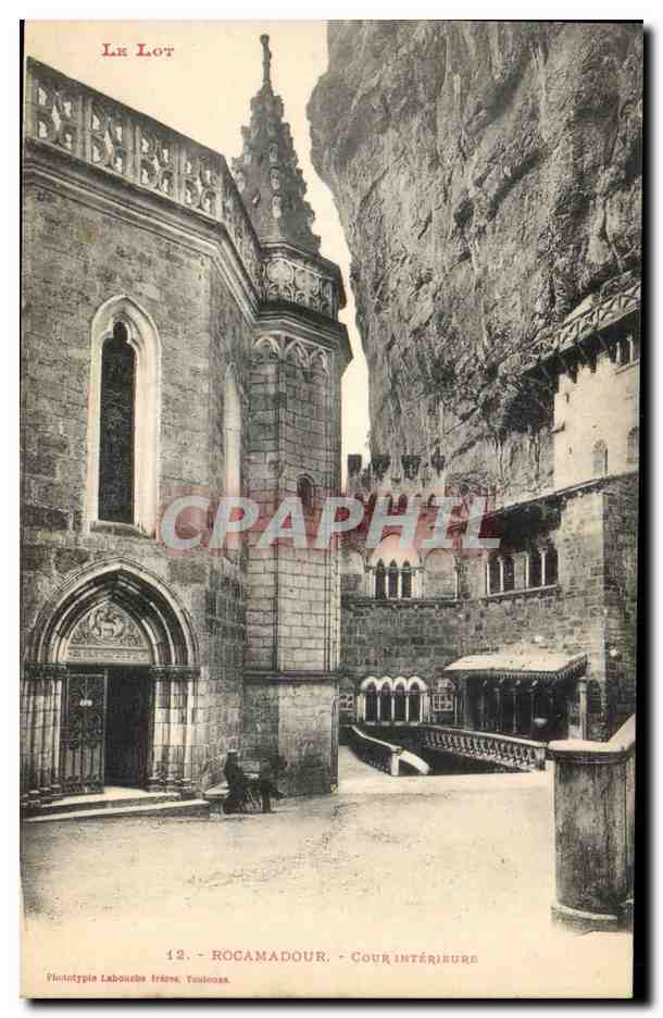 Rocamadour — Cour intérieure — Phototypie Labouche Frères, Toulouse