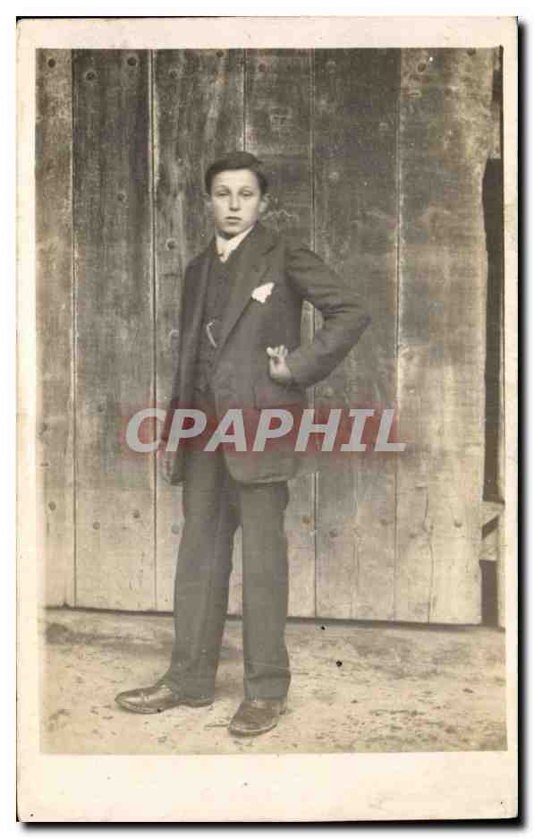 CARTE PHOTO Jeune homme 